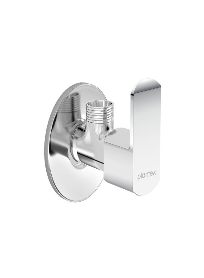 Plantex Single Lever Angle Valve for Bathroom with Brass Spindle/Angle Cock/Single Way Cock with Teflon Tap for Kitchen - Pack of 1 (CRM-1284-Chrome) - Image 1